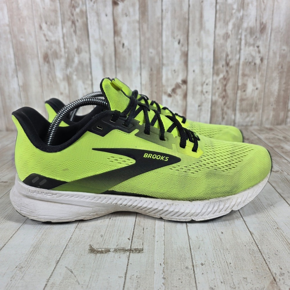 Brooks Launch 8 Mens 10.5‎ Running Shoes Neon Yellow Black 1103581D774